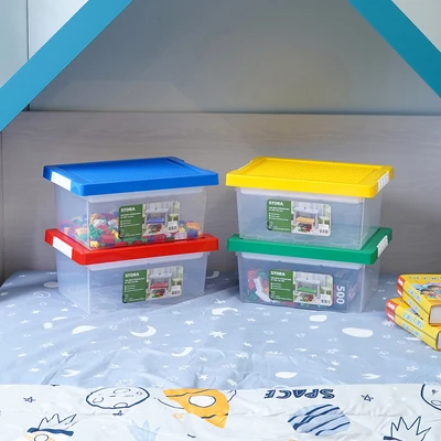 Gambar Stora Kids Brick Kotak Penyimpanan 36.2x24.6x16.5 cm - Biru