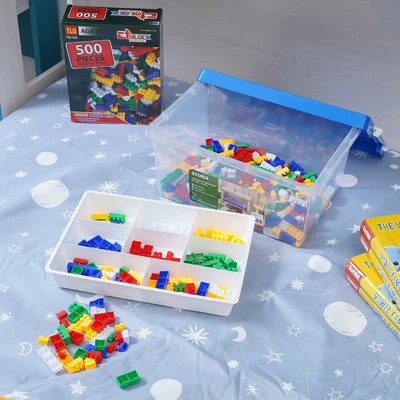 Gambar Stora Kids Brick Kotak Penyimpanan 36.2x24.6x16.5 cm - Biru