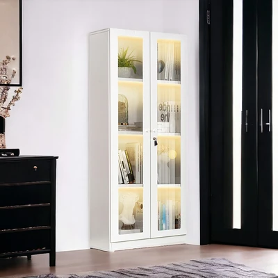 Gambar Masterspace Haka Lemari Pajang Besi 150 cm - Putih