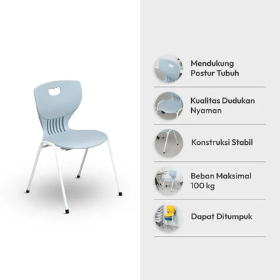 Gambar Informa Polaris Kursi Sekolah - Abu-Abu