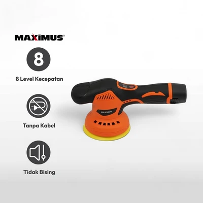 Gambar Maximus Mesin Poles Cordless 5 Inci Dengan 2 Baterai