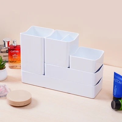 Gambar Stora Curved Organizer Meja 2 Kompartemen - Putih