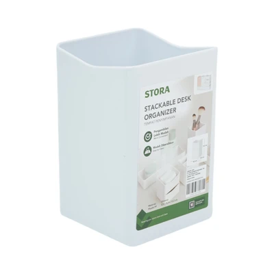 Gambar Stora Curved Organizer Meja Tall - Putih