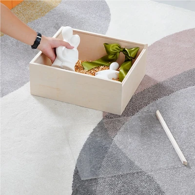 Gambar Informa Kotak Hampers Kayu Dengan Tutup Akrilik 38x32x14.5 cm