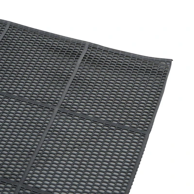 Gambar Krisfloor Alas Lantai Kamar Mandi Anti Slip PVC Hexagon 100x120 cm - Abu-abu