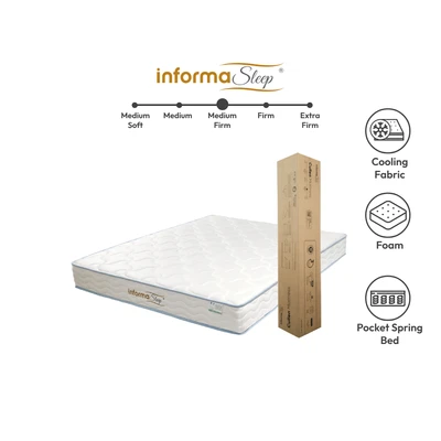 Gambar Informa Sleep 90x200x20 cm Cullen Kasur Spring Pocket In Box