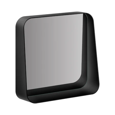 Gambar Acroz Cermin Dinding Kamar Mandi Dengan Rak Stainless Steel 50x10x70 cm - Hitam