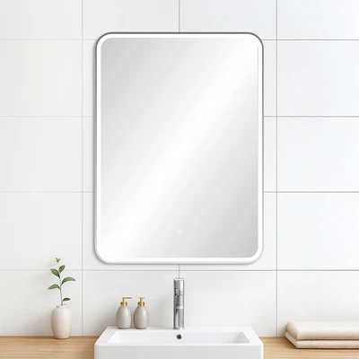Gambar Acroz Cermin Dinding Kamar Mandi LED Anti Fog Frameless Rectangle 60x0.3x80 cm