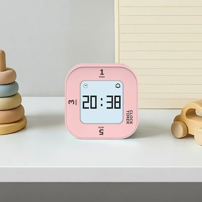 Gambar Arthome Jam Meja Dengan Timer 3 Fixed Flip - Pink