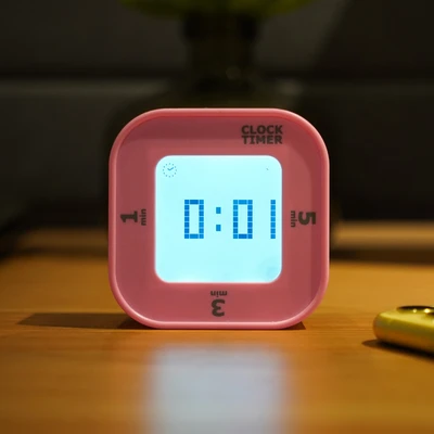 Gambar Arthome Jam Meja Dengan Timer 3 Fixed Flip - Pink