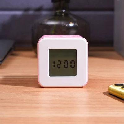 Gambar Arthome Jam Meja Dengan Timer 4 Fixed Flip - Pink