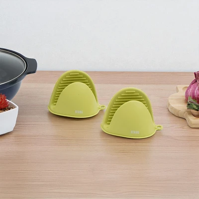 Gambar Ataru Sarung Tangan Oven Silikon Set 2 pcs - Hijau