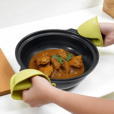 Gambar Ataru Sarung Tangan Oven Silikon Set 2 pcs - Hijau