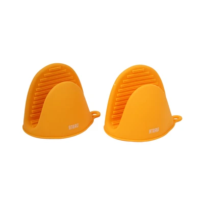 Gambar Ataru Sarung Tangan Oven Silikon 2 Pcs - Orange