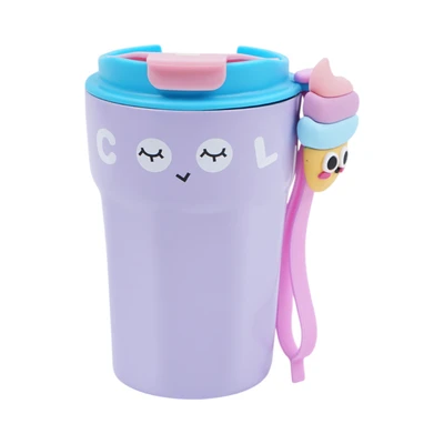 Gambar Ataru Mug Vacuum Flask Stainless Steel Dengan Strap 420 ml - Ungu/Biru