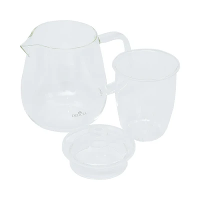 Gambar Delicia 600 Ml Teko Teh Borosilicate Round