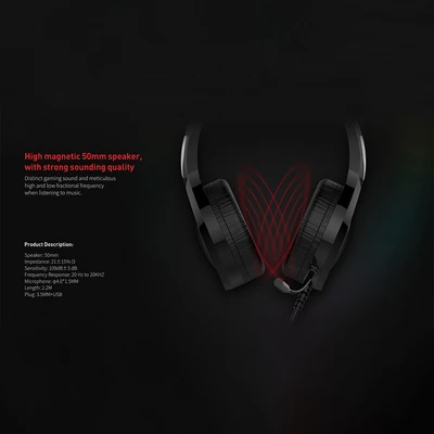 Gambar Havit Headphone Gaming HV-H2232D - Hitam