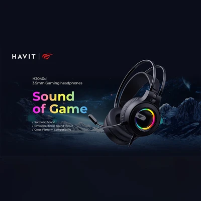 Gambar Havit Headphone Gaming H2040D - Hitam