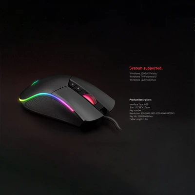 Gambar Havit Mouse Gaming Wired MS1001S - Hitam