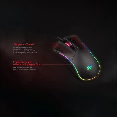 Gambar Havit Mouse Gaming Wired MS1001S - Hitam