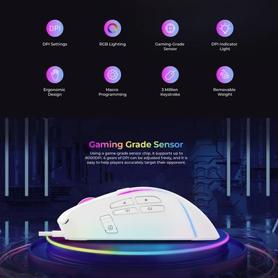 Jual Havit Mouse Gaming Wired Ms 1033 Putih Terbaru | Ruparupa