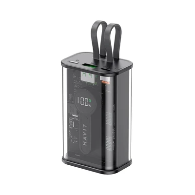 Gambar Havit Power Bank 10000 mAh PB94 Clear - Hitam