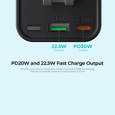 Gambar Havit Power Bank 10000 mAh PB94 Clear - Hitam