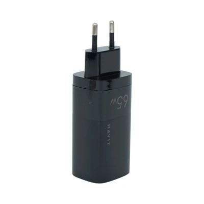 Gambar Havit Kepala Charger USB-A & USB-C 65 Watt - Hitam