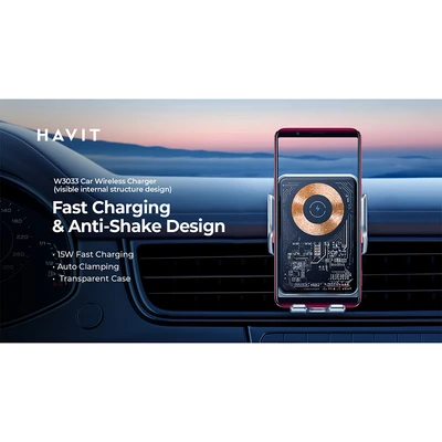 Gambar Havit Charger Mobil Wireless Magnetic W3033