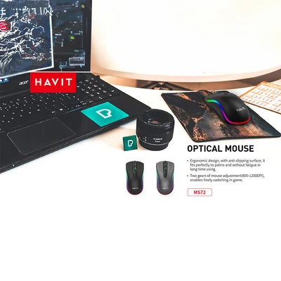 Gambar Havit Mouse PC MS72 - Hitam
