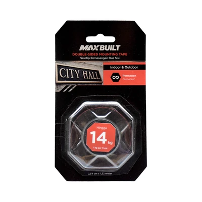 Gambar Maxbuilt 2.5 cmx1.5 Mtr Isolasi Mounting Tape Extreme - Merah