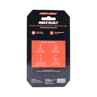 Gambar Maxbuilt Isolasi Mounting Tape Automotive Exterior 1.2x152 cm - Merah