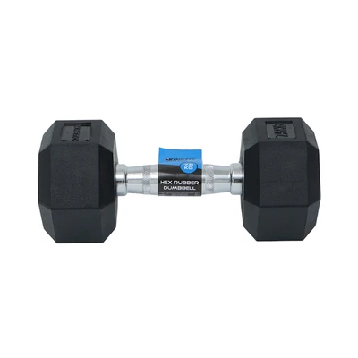 Gambar Kinetic Dumbbell Rubber Hexagonal 7.5kg - Hitam