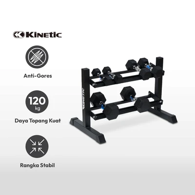 Gambar Kinetic Rak Dumbell 2 Tingkat - Hitam