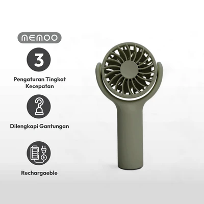 Gambar Memoo Kipas Angin Rechargeable 1200 mAh - Hijau