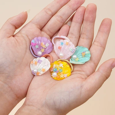 Gambar Ataru Ikat Rambut Sea Shell Mix Colors Set 5 pcs