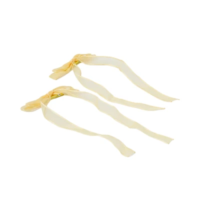 Gambar Ataru Jepit Rambut Anak Long Ribbon Set 2 pcs - Kuning