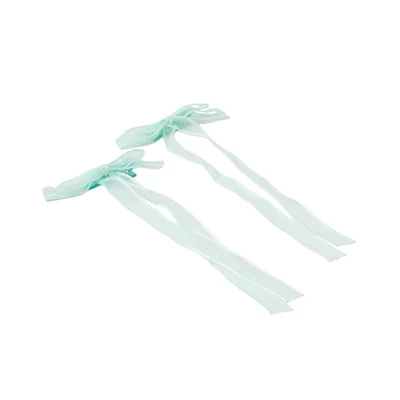 Gambar Ataru Jepit Rambut Anak Long Ribbon Set 2 pcs - Biru Baby