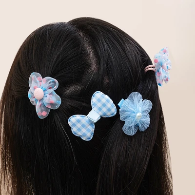 Gambar Ataru Jepit & Ikat Rambut Set 10 pcs - Biru