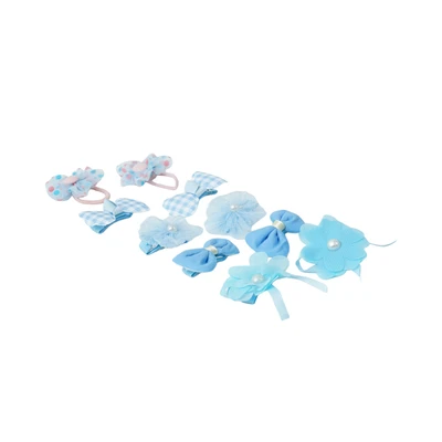 Gambar Ataru Jepit & Ikat Rambut Set 10 pcs - Biru