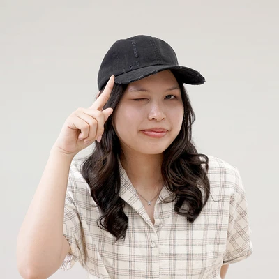 Gambar Ataru Topi Baseball Ripped - Hitam