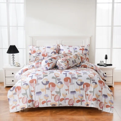 Gambar Sleeplite 160x200 cm Set 6 Pcs Seprai Queen Microfiber Flower Tulip
