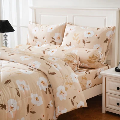 Gambar Sleeplite 120x200 cm Set 4 Pcs Seprai Single Microfiber Flower Ella