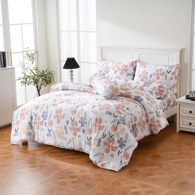 Gambar Sleeplite 120x200 cm Set 4 Pcs Seprai Single Microfiber Flower Rory