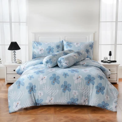 Gambar Sleeplite 120x200 cm Set 4 Pcs Seprai Single Microfiber Flower Myra