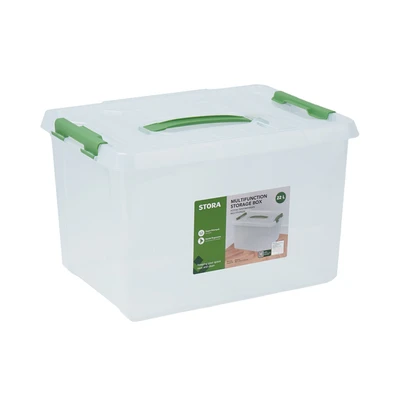 Gambar Stora Kotak Penyimpanan Clear 40.5x30.5x25.7 cm - Hijau