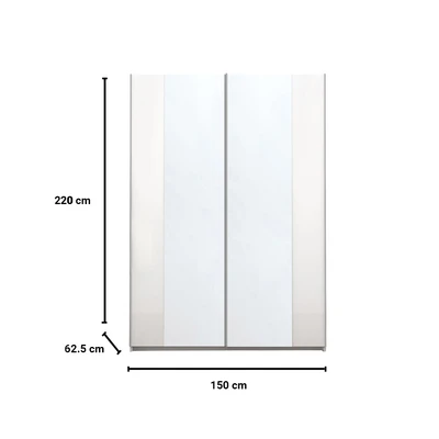 Gambar Informa Casia Lemari Pakaian 2 Pintu 150 cm - Putih Off