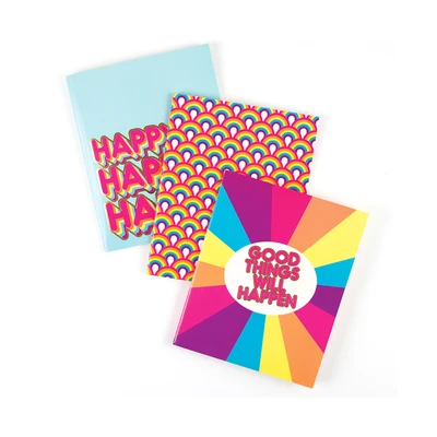 Gambar Make It Real Set 3 Pcs Notebook Rainbow Bright Trio 12005