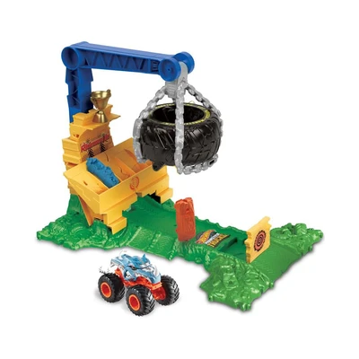 Gambar Hot Wheels Monster Trucks Arena Smasher Rhinomite Chargin Challenge - Mix
