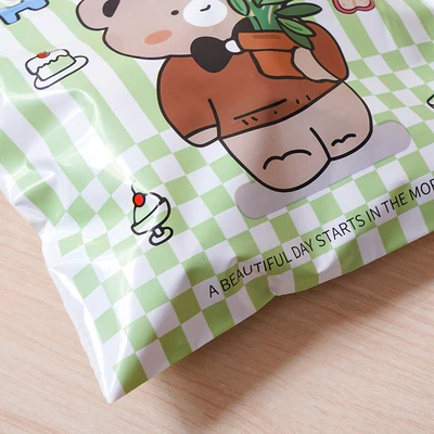 Gambar Ataru Kantong Kado Plastik Dengan Handle 16.5x20 cm Set 8 pcs - Hijau